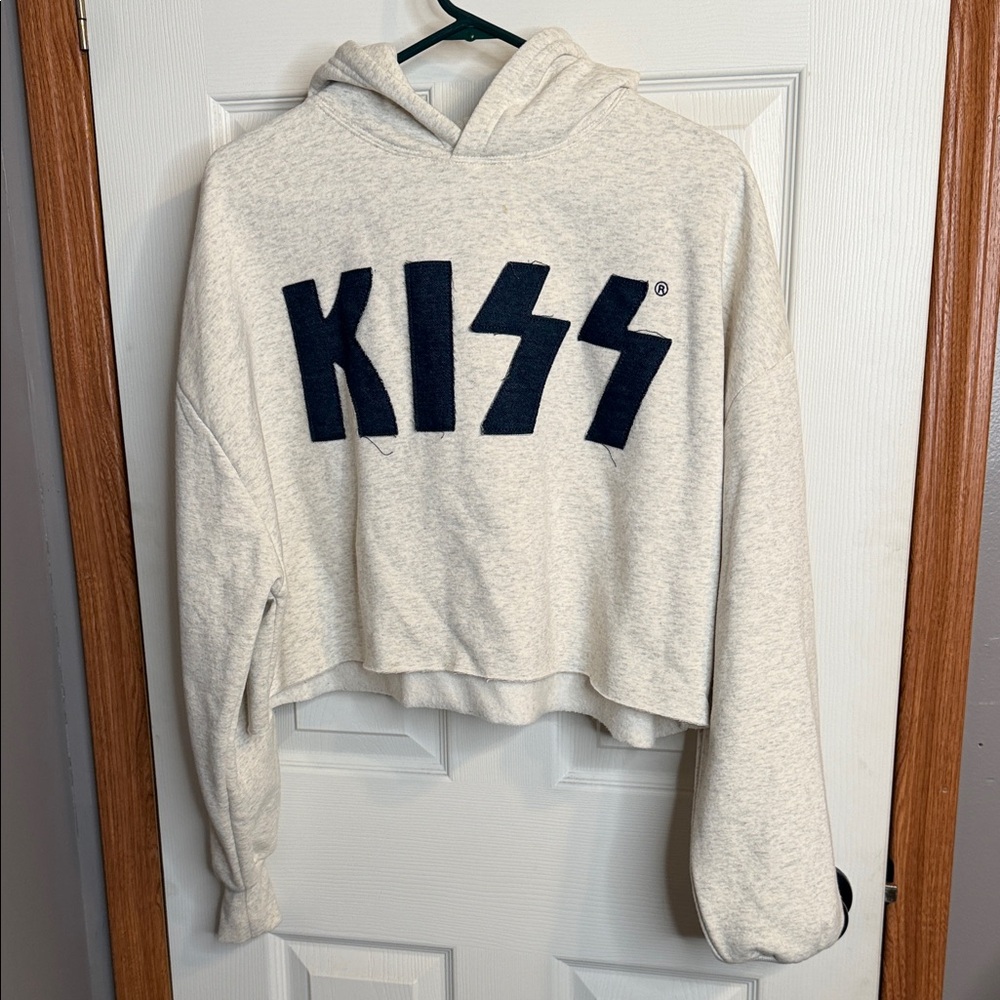 Kiss Cream Hoodie with Black Logo